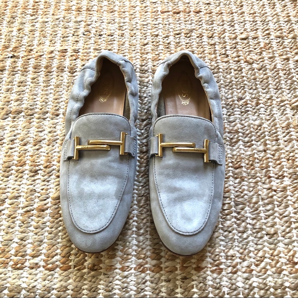 Women’s Suede Tod’s Loafers, Size 38!